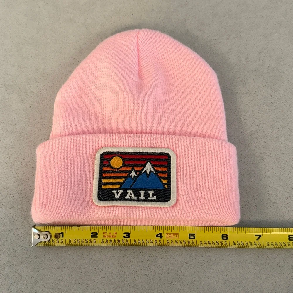 “Vail” Pink Baby Beanie, 0-24M